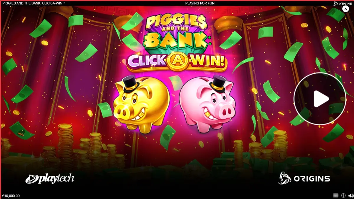 O porquinho de cartola em Piggies and the Bank: Click-A-Win